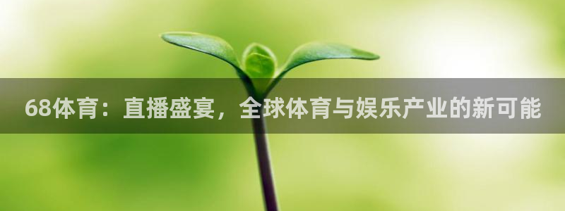 68体育：直播盛宴，全球体育与娱乐产业的新可能