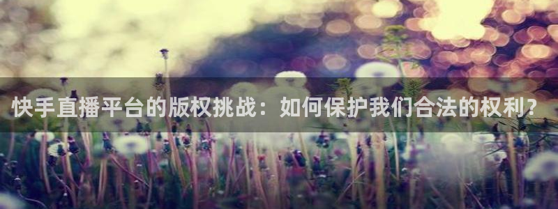 快手直播平台的版权挑战：如何保护我们合法的权利？