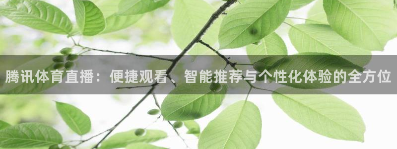 腾讯体育直播：便捷观看、智能推荐与个性化体验的全方位