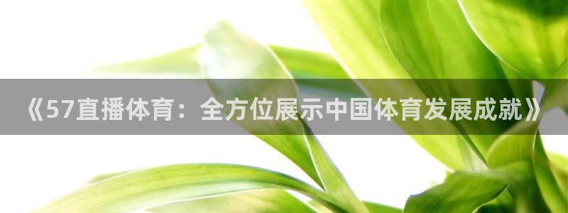《57直播体育：全方位展示中国体育发展成就》